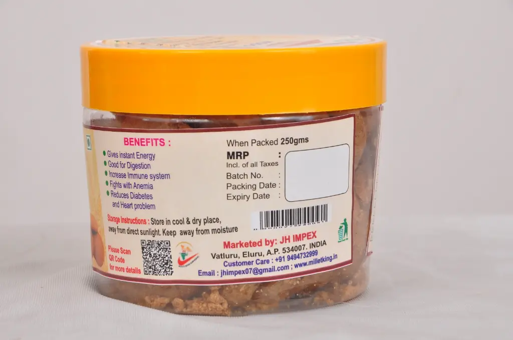 Moringa millet biscuits with palm jaggery — healthy superfood cookies for export